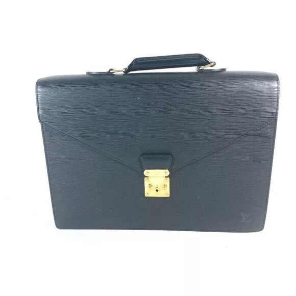 LOUIS VUITTON Epi Serviette Ambassador Business bag Epi Leather Black - Picture 1 of 16